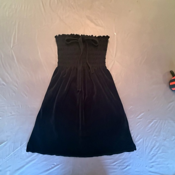 Juicy Couture Y2K Vintage Black Velour Strapless/Halter Dress/Coverup Size P/XS - Picture 2 of 9
